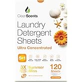 CleanScents Laundry Detergent Sheets (120 Sheets) (Summer Bliss)