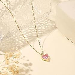 October Birthstone Necklace for Women 14K Gold