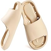 GETOEU Shower Shoes for Women and Men Massage Slide Sandals Soft Cushioned Anti-Slip Pool Slides Comfort Quick Drying with Drain Holes Bathroom Slippers