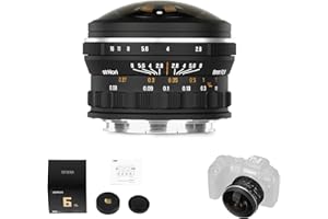 AstrHori 6mm F2.8 Full-Frame Circular Fisheye Lens, 220° Ultra-Wide Angle, Manual Focus, Ideal for Landscape, Architecture & 