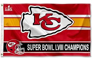 WinCraft Kansas City Chiefs 2024 Super Bowl Champions Flag Outdoor Indoor 3x5 Foot Banner
