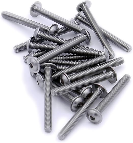 M5 (5mm x 70mm) Flanged Hex Socket Button Machine Screw (Bolt