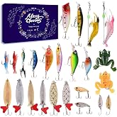 Lihome Fishing Advent Calendar 2026, 24-Day Fishing Lure Set, Gifts for Men | Assorted Lures for Freshwater and Saltwater Fishing with Daily Surprises for Dads, Boys, Anglers and Fishing Enthusiasts
