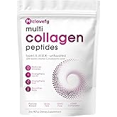 Mclovefy Multi Collagen Protein Powder, 2lbs-Unflavored, with Hyaluronic Acid & Vitamin C, Skin, Hair & Joint Support, 32 Oz
