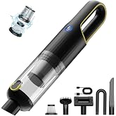 yoyoto Handheld Car Vacuum Cleaner 23000Pa Rechargeable for Car Home Office | Handheld Car Vacuum Cleaner 1.5H Type-C Fast Charge &amp; 2 Suction Modes, Portable Mini Hand Vac Rechargeable with Multi-Nozzles