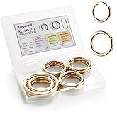Hpgoxkd Gold Carabiner Clip,Metal Oval Carabiner Gold,Purse Clip & Alloy Round O Ring Clip for Keys, Bag, Buckle,Handbag, Crafts,Purse Strap Extender for Bags