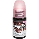 Evenflo Colours - Warm Black Permanent Eyeliner - Microblading Ink to Enhance Eye Makeup - Eyeliner Tattoo &amp; Permanent Makeup Tattoo Supplies - Skin-Safe, True to Color Lip Blush - Vegan (0.5 oz)