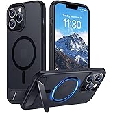 Temdan Magnetic Compatible with iPhone 13 Pro Case, [Built-in Invisible Kickstand][Compatible with MagSafe] [Military Grade Shockproof] Slim Translucent Matte Phone Case for iPhone 13 Pro 6.1"