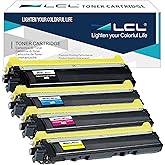 LCL TN210 TN-210 Toner Cartridge Replacement for Brother TN210BK TN210C TN210M TN210Y for MFC-9125CN HL-3045CN HL-3040CN HL-3070CW HL-3075CW MFC-9010CN MFC-9120CW MFC-9320CW MFC-9325CW (KCMY)
