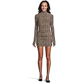 Norma Kamali Womens Long Sleeve Turtleneck Pickleball Dress