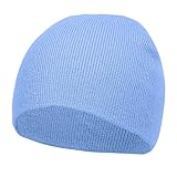 TOP HEADWEAR Short Cuffless Beanies, Sky Blue