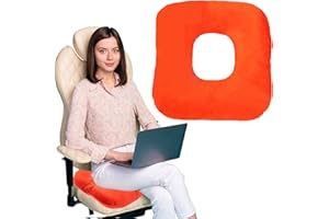 Vinban Stuffed Donut Pillow Seat Cushion | for Tailbone and Coccyx Pain, Hemorrhoids, Bed Sores, Pregnancy, Prostate, Surgery Recovery, Sitting Pressure Relief, for Home, Office and Car (Yam)