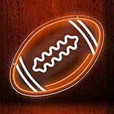 KENFARI Football Neon Sign, Football Shaped Neon Light for Wall Decor, LED Football Signs for Bedrooms and Game Rooms Man Cave, Teens, Boys, Girls, Gift for Football Fans