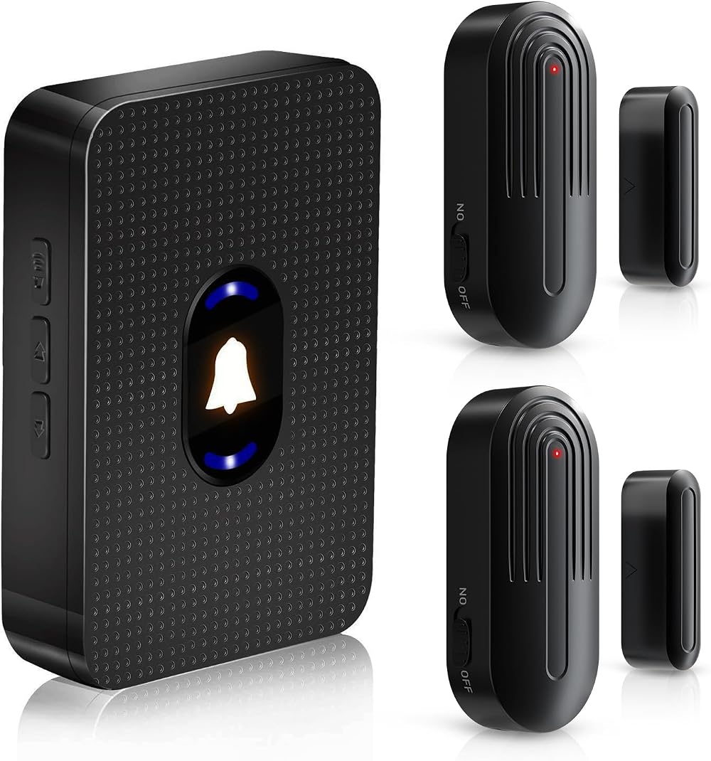DAYTECH Wireless Door Alarm Entry Alert Sensor 300ft 55 Ringtones Receiver 2