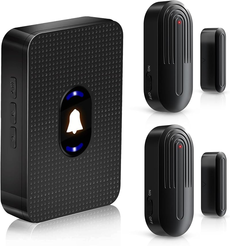 DAYTECH Wireless Door Alarm Entry Alert Sensor 300ft 55 Ringtones Receiver 2