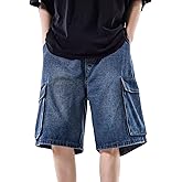 Y2k Baggy Jorts Men Baggy Jeans Shorts Relaxed Fit Cargo Shorts Hip Hop Demin Shorts Vintage Streetwear Jeans