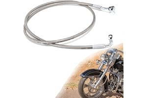 GENERIC TIGERSGATE 14" Ape Hangers Dyna Softail Extended Front Brake Line Stainless Steel Braided for 2007-2019 Some Dyna, 2000-2015 Some Softail