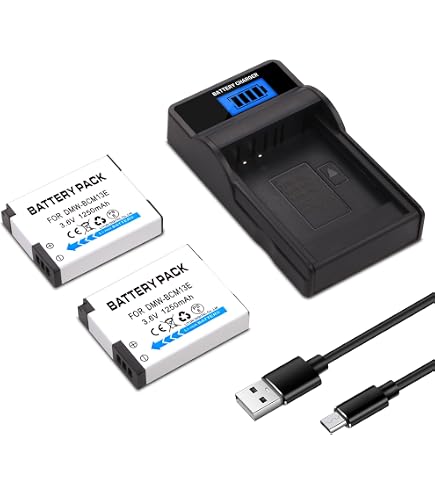 Amazon.com : BM 2 Pack of DMW-BCM13E Batteries and Dual Battery