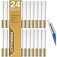 Pixiss Scratch Brush Refills, 24 Pack, Premium Fiberglass, Jewelry Making, Metal Polishing, and Finish Refills