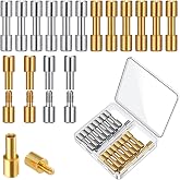 Charniol 20 Sets Brass and Stainless Steel Bracket Bolt Fasteners 6 mm | Tactical Lock Rivets, Knife Making Supplies, Handle Pins Screws Knife, for Handles