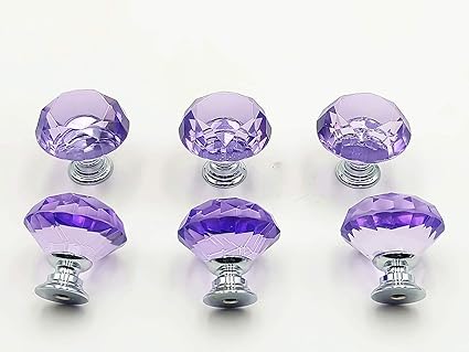 Lxm Diamond Shape Crystal Glass 30mm Kitchen Cabinet Door Drawer