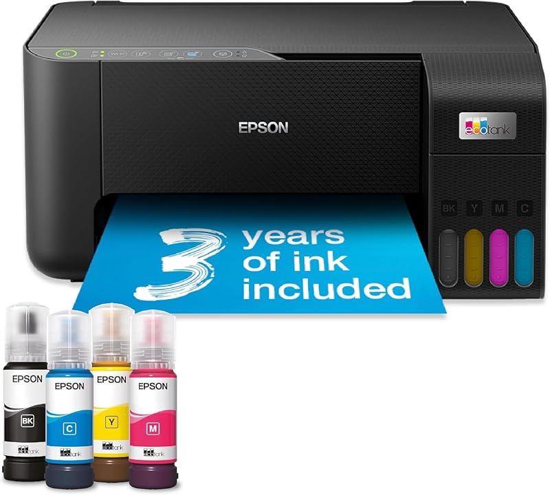 Epson EcoTank ET-2860 Printer Wireless A4 Print Copy Scan Ink Included