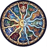 WEIYP 5D Diamond Painting Kits for Adults Full Drill The Twelve Constellations Embroidery Rhinestone Painting(22x22in)