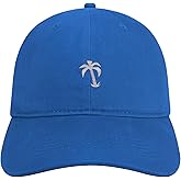 Trendy Apparel Shop Palm Tree Embroidered Soft Low Profile Adjustable Cotton Cap