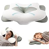 JeyDacitta Cervical Neck Pillow for Sleeping, Ergonomic Side Sleeper Pillow for Neck Support, Premium Memory Foam Pillows, Contour Pillow Orthopedic Pillow for Side Back Stomach Sleepers