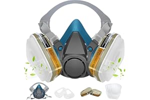 LMINHAN Respirator Mask, Paint Respirator with 6001 Filters for Chemical, Spray Paint, Epoxy Resin,Sanding