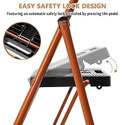 BOCOM 3 Step Ladder, Lightweight Portable Foldable