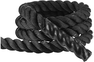 MECCANIXITY Battle Rope 10ft x 2 Inch Polyester Workout Rope Heavy Fitness Exercise Rope for Strength Training Home Gym Muscl