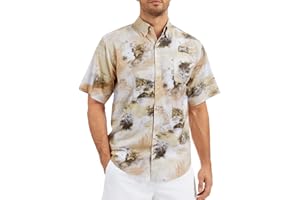 Bassdash Men's UPF 50+ Short Sleeve Button Down Fishing Shirt Breathable Lightweight for Outdoors Hiking Camping