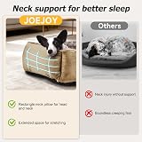 JOEJOY Dog Bed Medium Washable Calming Rectangle Plush Beige view 2