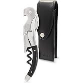 Pulltex Pulltaps Cordoba Horn Handle Hand Made Corkscrew with Leather Case Set