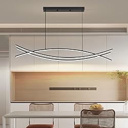 Matven Modern Chandelier, Linear Pendant Light LED