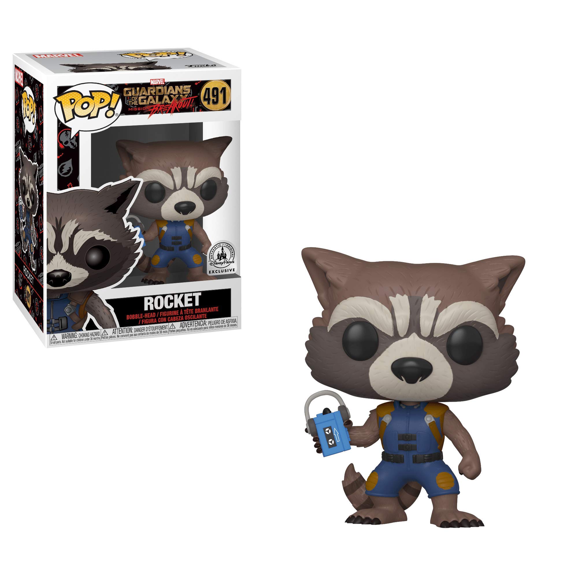 Funko Pop! Marvel: Guardians of the Galaxy Mission Breakout - Rocket (Disney Parks Exclusive) #491