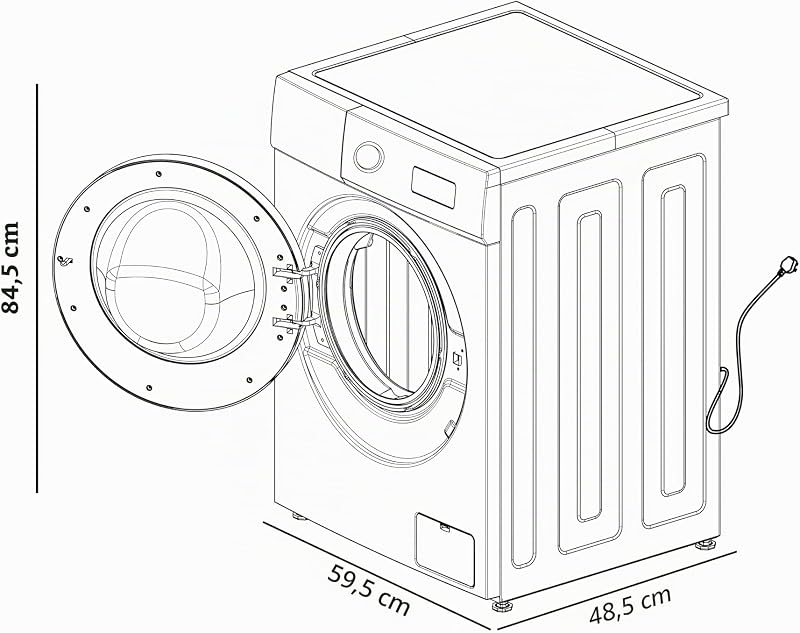 Lave linge Frontal Bolero DressCode 7150 Inverter A, Machine à laver 7 kg, 1400 tr,min, 12 programmes, classe A, Inverter Plus, Steam Max, Drum Clean, départ différé, sécurité enfant