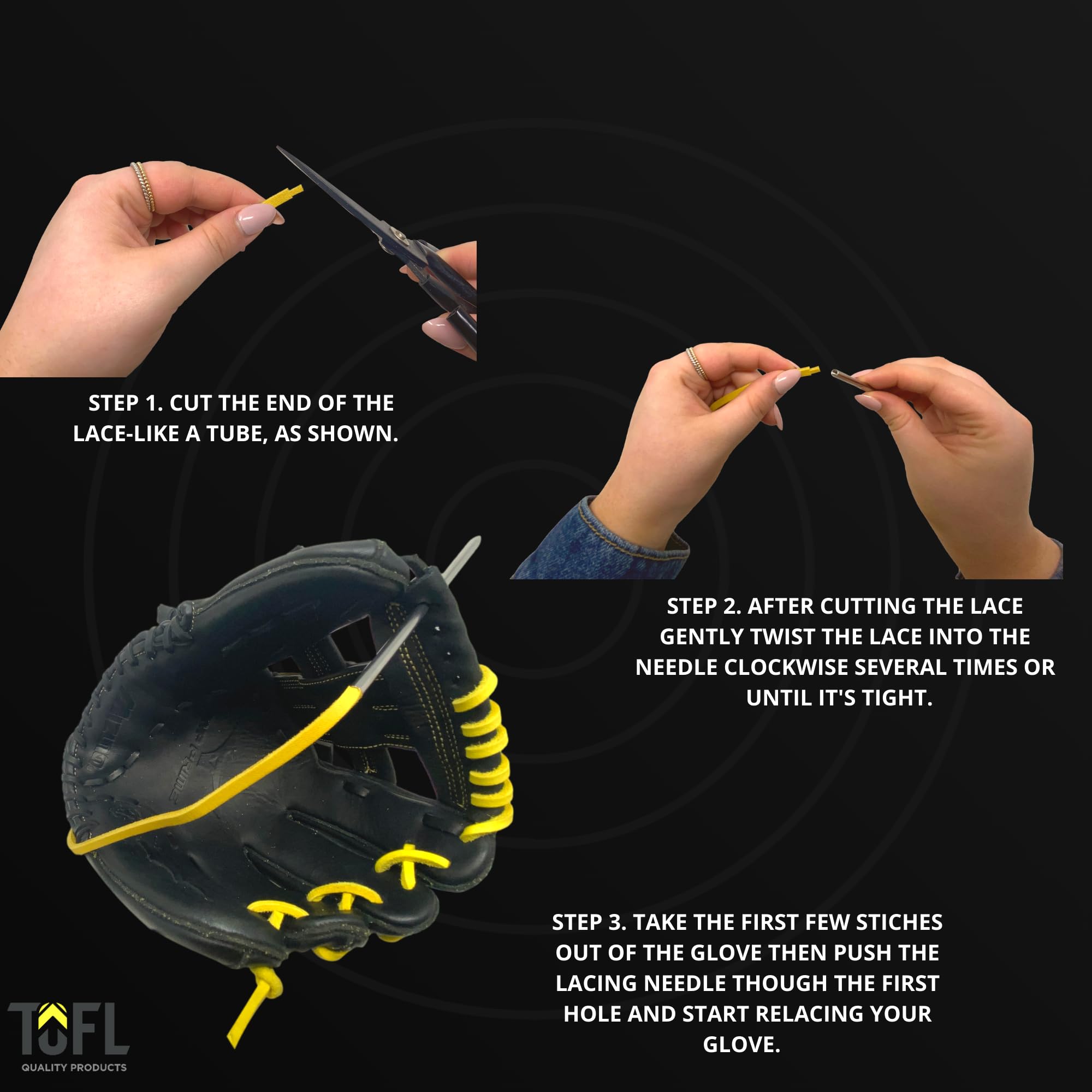 TOFL Baseball and Softball Glove Lacing Needle | Glove and Mitt Repair | Leather Lacing Needle for Crafts