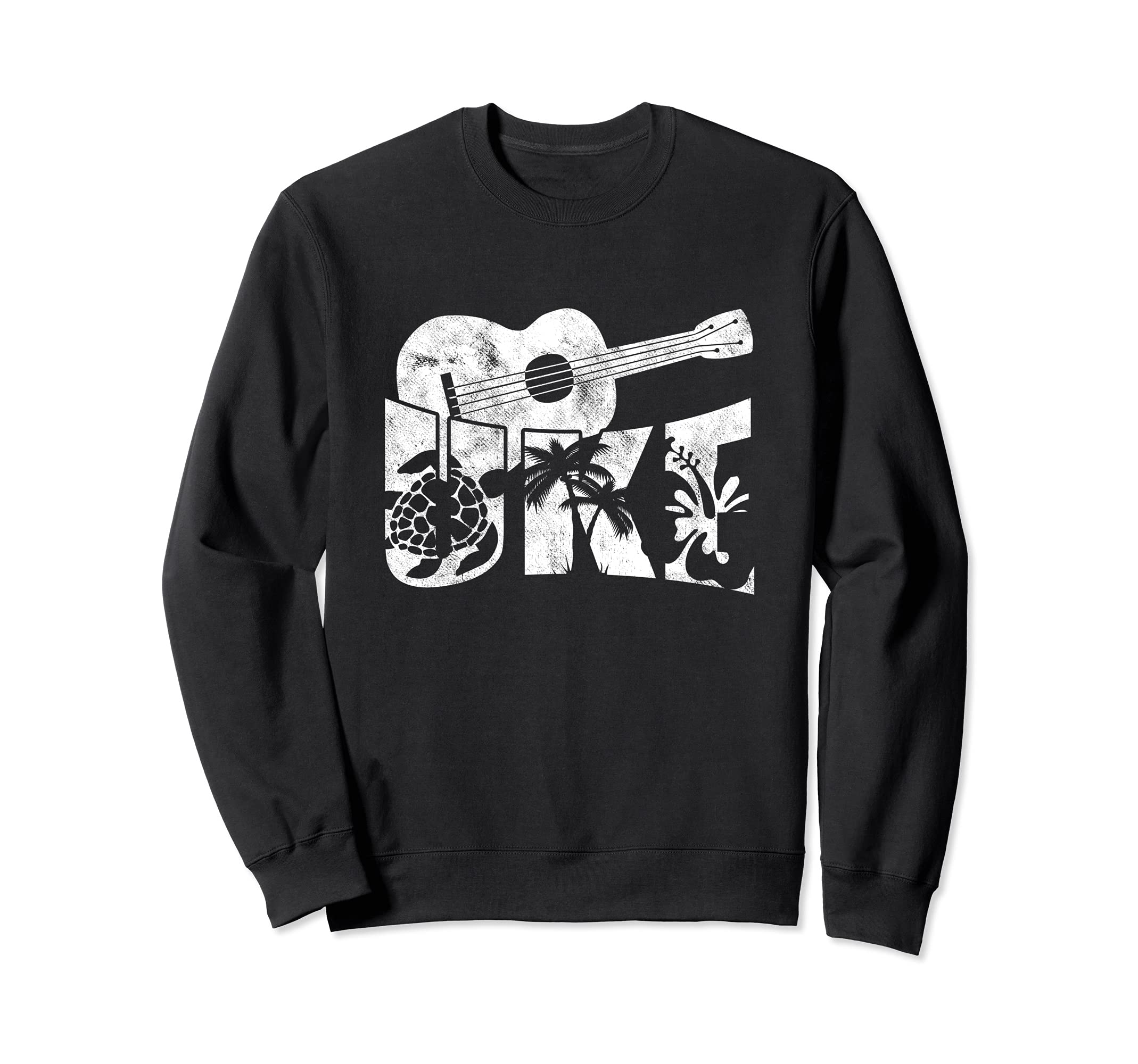 Uke Acoustic Hawaii Hawaiian Musician Aloha Guitar Sweatshirt