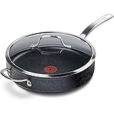 T-FAL StoneShield 5Qt / 11.8" Jumbo Cooker, Non-Stick, Anti-Warp, Rock Texture, Dishwasher & Oven Safe, Easy to Clean