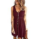 BTFBM Summer Dresses for Women 2026 Casual Spring Clothes Sleeveless Crewneck Beach Vacation Outfits Mini Flowy Sun Dress