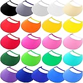 Sureio 22 Pcs Foam Sun Visors for Women Bulk Adjustable DIY Blank Sun Hat Tennis Elastic Visors for Party Beach Outdoors