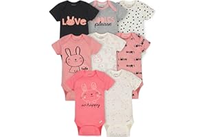 Onesies Brand baby-girls 8-pack Short Sleeve Mix & Match Bodysuits