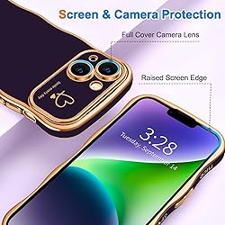 Hython for iPhone 14 Plus Case Cute Curly Wave
