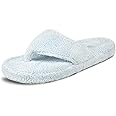 Acorn Women's Spa Thong Slippers with Cloud Contour Comfort - Arch Support and Plush Fluffy Terry Lining, Perfect for Beach, Camping, Poolside, or Bathroom Wear