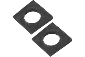 PATIKIL M30 Beveled Square Washers, 2 Pcs Thickness 3 to 12mm Wedge Washers in Plain Carbon Steel for Shim Leveling Fastener 
