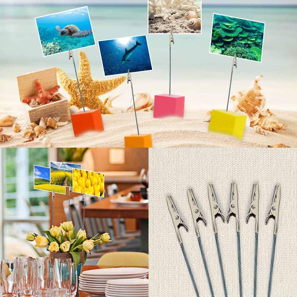 JABINCO Set of 50 Metal Wire Alligator Clamp Long-Tailed Alligator Iron Clip Clasp for DIY Card Photo Memo Clip Holder 6inch (150mm): Home & Kitchen
