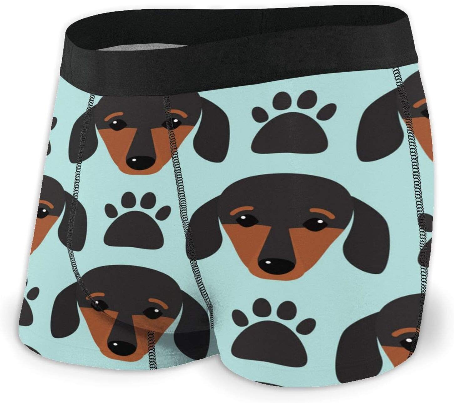 Cyloten Little Dachshund Puppy Head Pattern Dog Men's Underwear Trunk