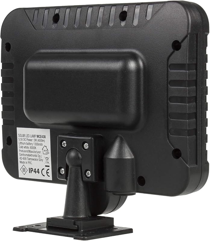 MCE438 Lampada Faretto LED Solare con Sensore di Movimento e Crepuscolare 5W 6000 K Esterno Cortile (1x Faretto)